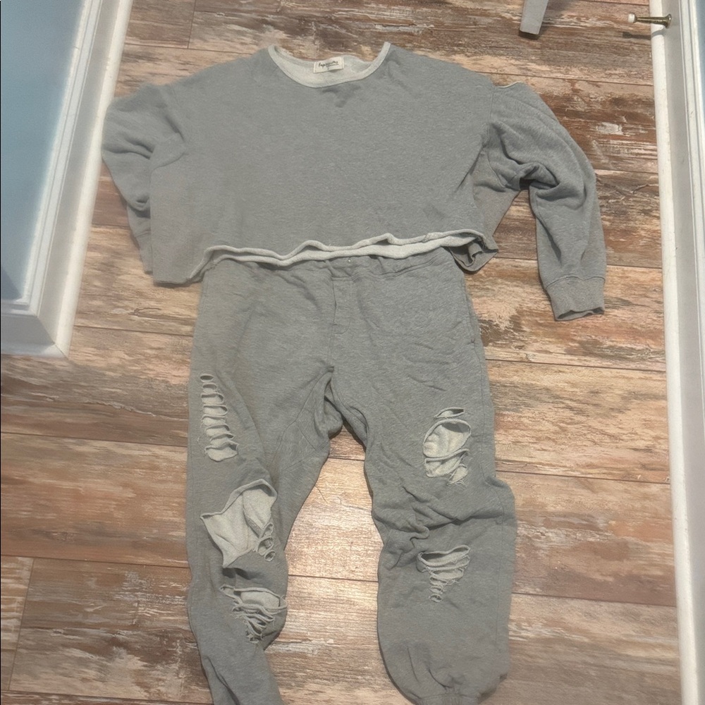 Impressions Light Gray Knit Top